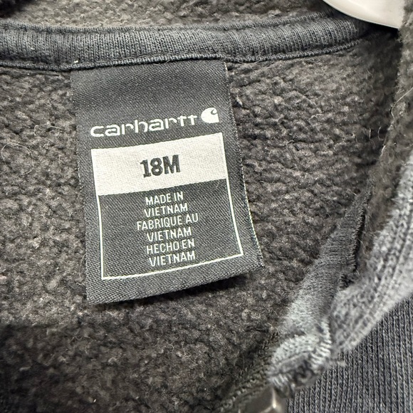 Carhartt Kids Charcoal Zip-Up Hoodie 18-24 Months - Picture 5 of 5